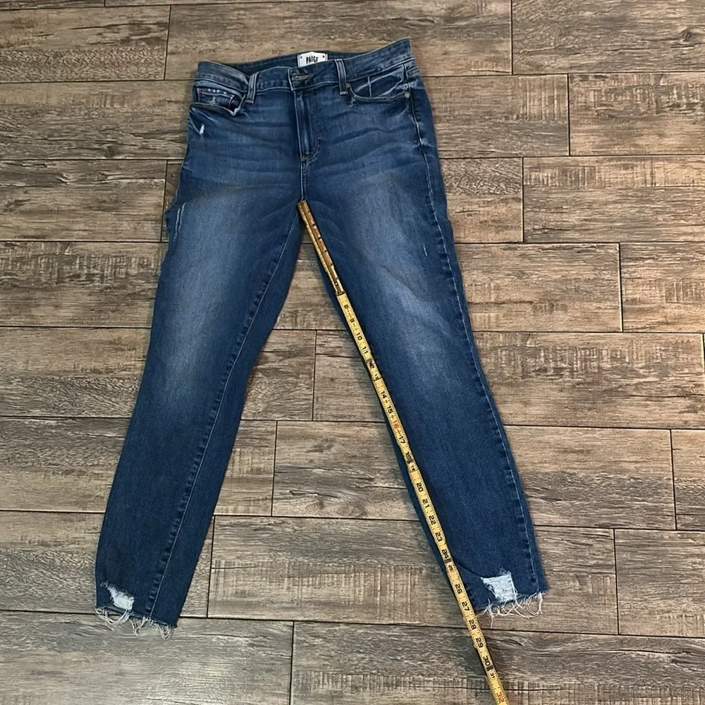 Paige Women's Blue Five Pocket Straight Leg Denim Verdugo Ankle Jean Size 30